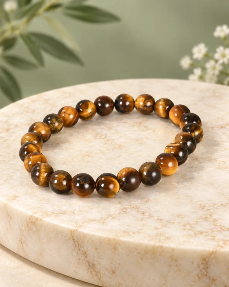 Tiger Eye Bead Bracelet — Design 01