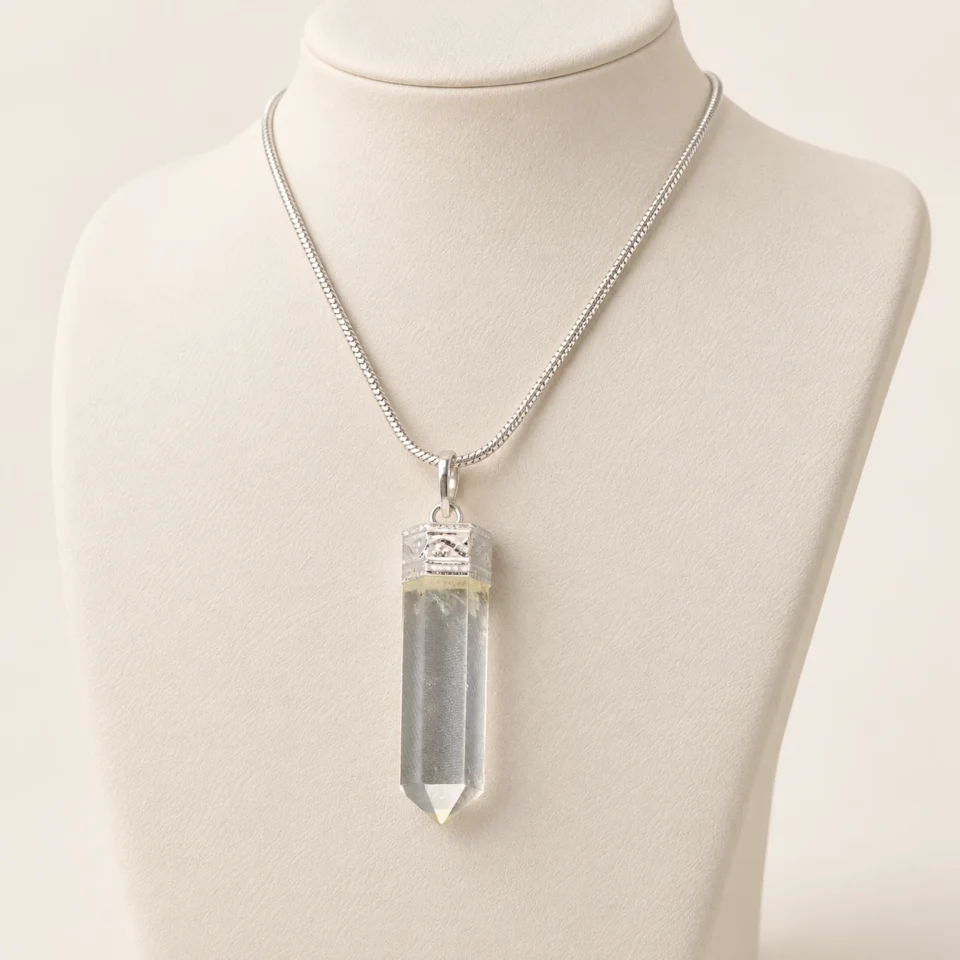 Clear Quartz Pencil Pendant