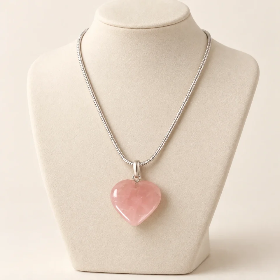 Rose Quartz Heart Pendant
