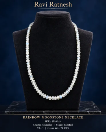 Rainbow Moonstone Single Hook Necklace