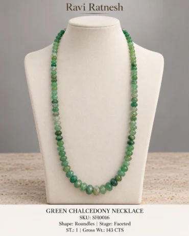 Green Chalcedony Single Hook Necklace