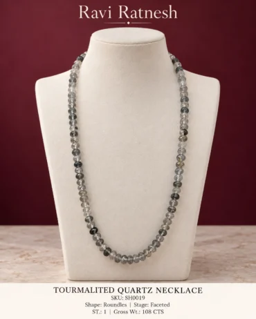 Tourmalited Quartz Single Hook Necklace