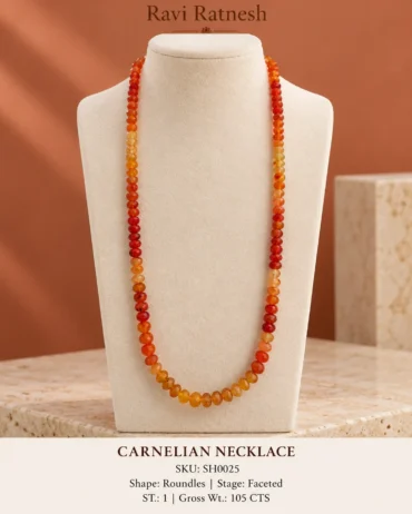 Carnelian Single Hook Necklace