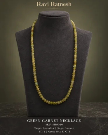 Green Garnet Single Hook Necklace