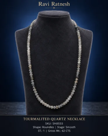 Tourmalited Quartz Single Hook Necklace