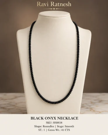Black Onyx Single Hook Necklace