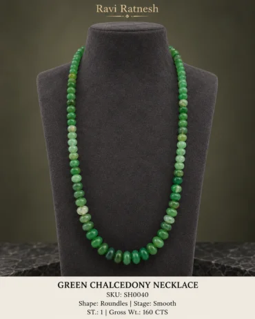 Green Chalcedony Single Hook Necklace
