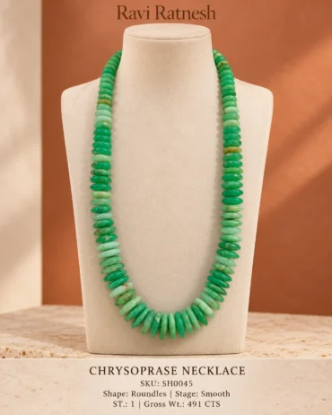 Chrysoprase Single Hook Necklace