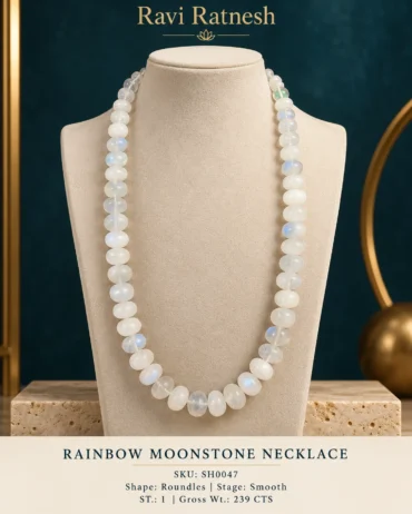 Rainbow Moonstone Single Hook Necklace