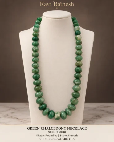 Green Chalcedony Single Hook Necklace