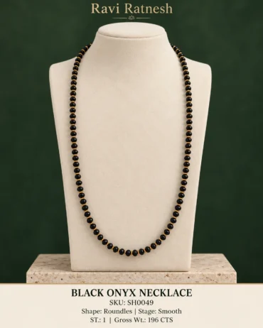 Black Onyx Single Hook Necklace