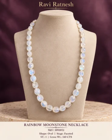 Rainbow Moonstone Single Hook Necklace
