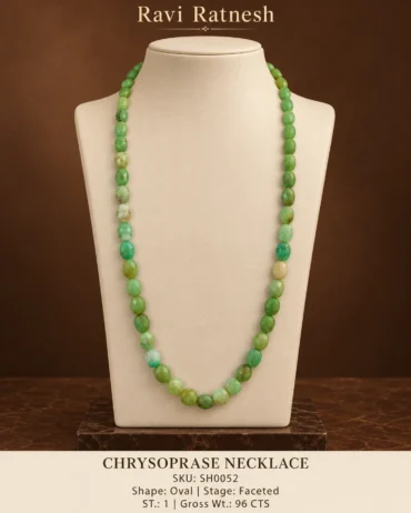 Chrysoprase Single Hook Necklace