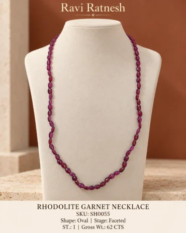 Rhodolite Garnet Single Hook Necklace