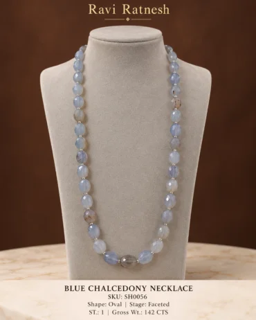 Blue Chalcedony Single Hook Necklace