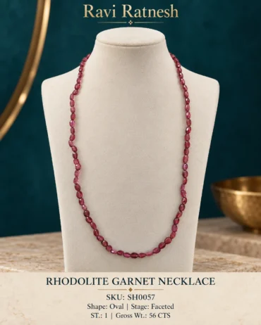 Rhodolite Garnet Single Hook Necklace