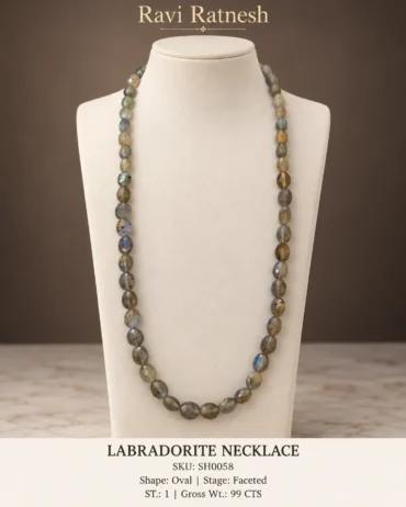 Labradorite Single Hook Necklace SH0058 — studio product photograph