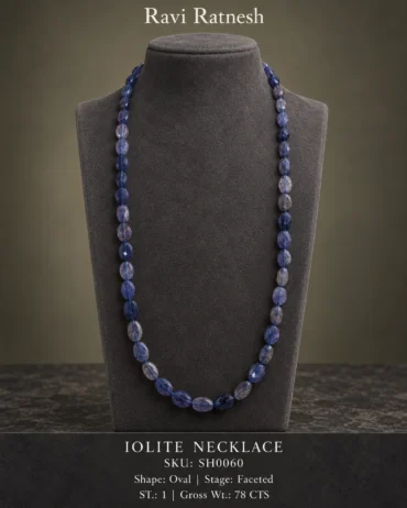 Iolite Single Hook Necklace SH0060 — studio product photograph