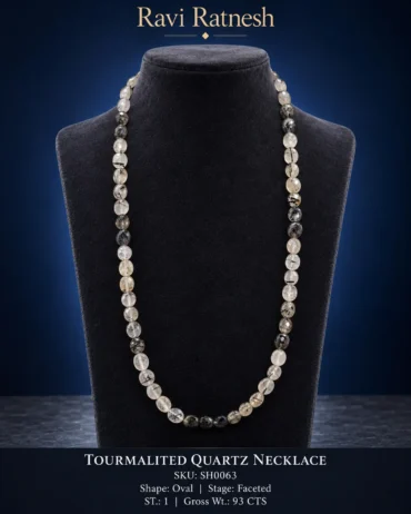 Tourmalited Quartz Single Hook Necklace SH0063 — studio product photograph