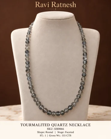 Tourmalited Quartz Single Hook Necklace SH0066 — studio product photograph