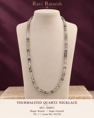 Tourmalited Quartz Single Hook Necklace SH0071 — studio product photograph