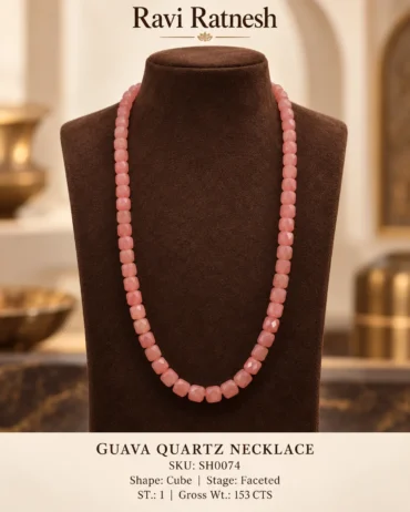 Guava Quartz Single Hook Necklace SH0074 — studio product photograph