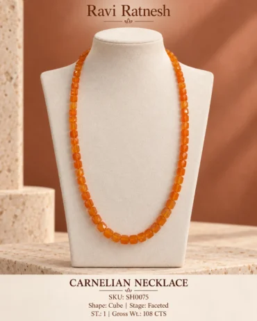 Carnelian Single Hook Necklace