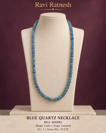 Blue Quartz Single Hook Necklace SH0081 — studio product photograph