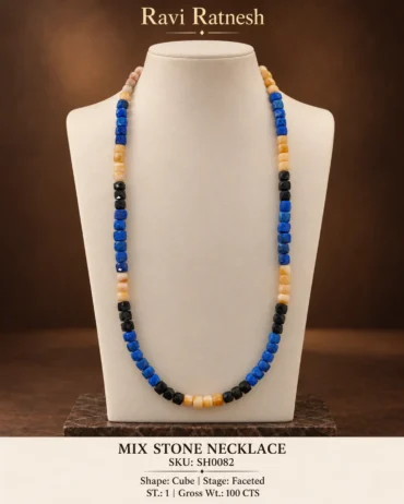 Mix Stone Single Hook Necklace SH0082 — studio product photograph