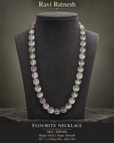 Flourite Single Hook Necklace SH0100 — studio product photograph