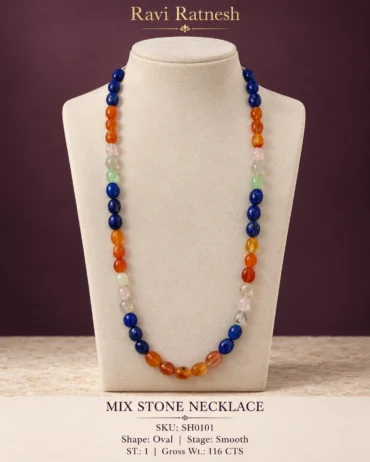 Mix Stone Single Hook Necklace