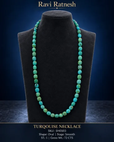 Turqouise Single Hook Necklace SH0103 — studio product photograph