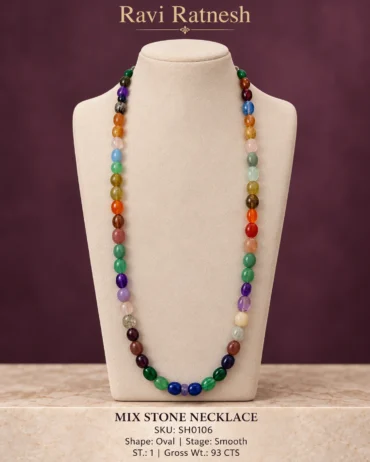Mix Stone Single Hook Necklace