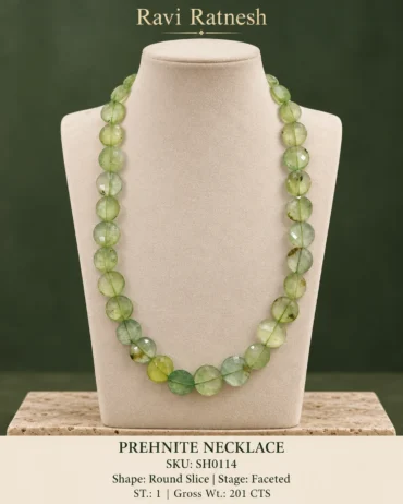 Prehnite Single Hook Necklace SH0114 — studio product photograph