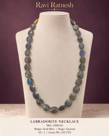 Labradorite Single Hook Necklace SH0116 — studio product photograph