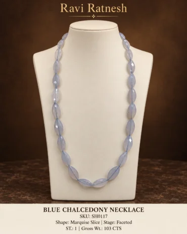 Blue Chalcedony Single Hook Necklace
