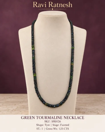 Green Tourmaline Single Hook Necklace