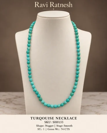 Turqouise Single Hook Necklace SH0133 — studio product photograph