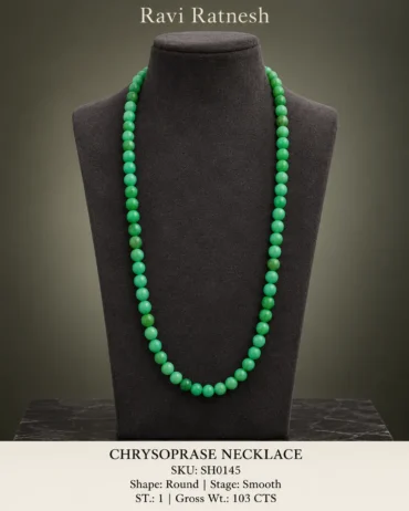 Chrysoprase Single Hook Necklace SH0145 — studio product photograph