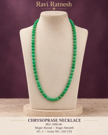 Chrysoprase Single Hook Necklace SH0146 — studio product photograph