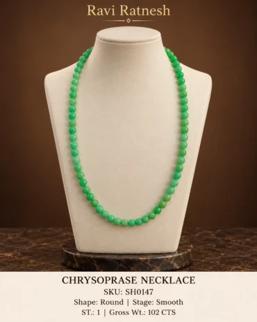 Chrysoprase Single Hook Necklace SH0147 — studio product photograph