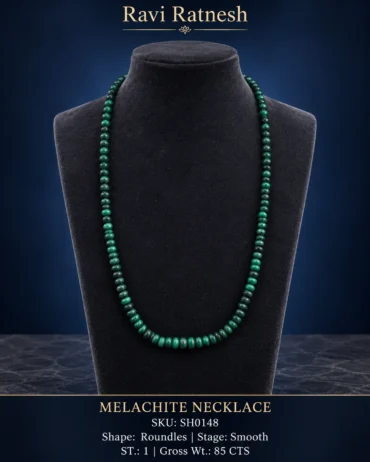 Melachite Single Hook Necklace SH0148 — studio product photograph