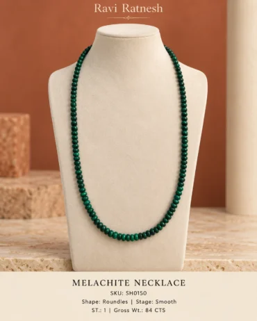 Melachite Single Hook Necklace SH0150 — studio product photograph