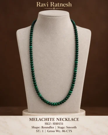 Melachite Single Hook Necklace SH0151 — studio product photograph