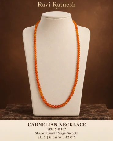 Carnelian Single Hook Necklace SH0167 — studio product photograph