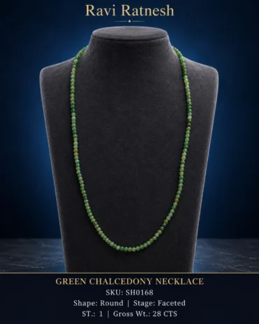 Green Chalcedony Single Hook Necklace SH0168 — studio product photograph